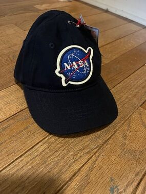 NASA Embroidered Logo Baseball Cap - Navy Blue toddler sized.